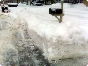 Snow By The Mailbox