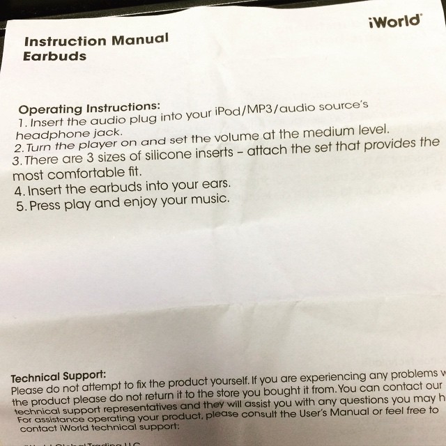 Earbud Instructions